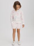 Reiss Kids' Jessie Floral Print Sweatshirt & Shorts Set, Pink/Multi