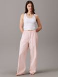 Calvin Klein Pinstripe Cotton Pyjama Bottoms, Pink