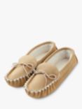 Celtic & Co. Sheepskin Loafer Moccasins Soft Sole, Oatmeal