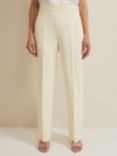 Phase Eight Alexis Pleat Waistband Trousers, Yellow