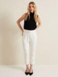 Phase Eight Gaia Tailored Cropped Trousers, Ivory
