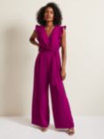 Phase Eight Ayla Ruffle Wrap Jumpsuit, Magenta