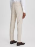 Reiss Belmont Wool Blend Textured Weave Trousers, Stone