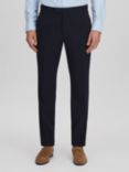 Reiss Belmont Textured Trousers, Navy