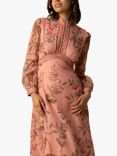 Raishma Elizabeth Floral Midi Dress, Pink