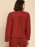 White Stuff Delilah Linen Jacket, Dark Red