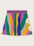 Monsoon Kids' Daisy Wavy Stripe Skort, Multi