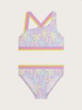 Monsoon Kids' Palm Tree Print Bikini, Lilac