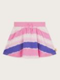 Monsoon Kids' Sadie Tie Dye Stripe Skort, Pink/Multi