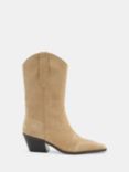 HUSH Winona Western Suede Boots, Taupe