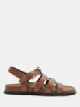 HUSH Rose Leather Cage Footbed Sandals