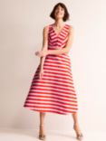 Boden Panelled Bodice Stripe Midi Dress