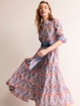 Boden Flo Cotton Midi Shirt Dress, Flora Stamp