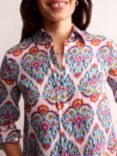 Boden Sienna Linen Shirt, Multi/Flora Stamp