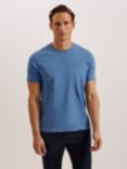 Ted Baker Wiskin Regular Branded Short Sleeve T-Shirt, Dark Blue