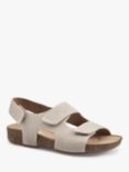 Hotter Explore Extra Wide Fit Suede Sandals, Taupe