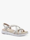 Hotter Seek Wide Fit Padded Leather Sandal, Ivory