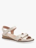 Hotter Syros Low Wedge Sandals, Ivory