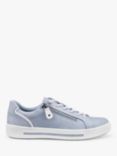 Hotter Leo Wide Fit Zipped Trainers, Blue