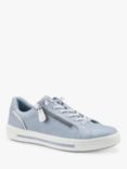 Hotter Leo Wide Fit Zipped Trainers, Blue