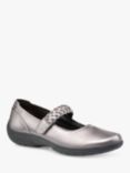 Hotter Shake II Wide Fit Classic Mary Jane Shoes, Pewter