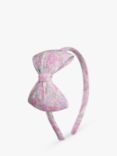 Trotters Kids' Peppa Pig Meadow Liberty Print Big Bow Headband, Pink