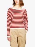 SISLEY Striped Boat Neck Jumper