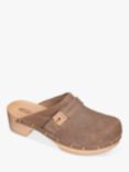 Scholl Pescura Leather & Wood Clog