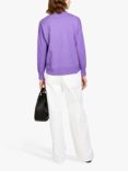 SISLEY Slits Fine Cotton Blend Jumper, Violet