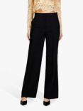 SISLEY Flare Fit Stretch Trousers, Black