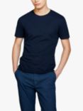 SISLEY Solid Coloured Raw Cut T-Shirt, Blue