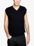 SISLEY Soft Knit Vest, Black