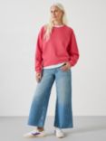 HUSH Verne Raglan Sleeve Relaxed Fit Sweatshirt, Magenta