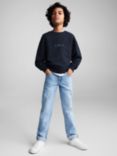 Mango Kids' West Coast Embossed Sweatshirt, Navy
