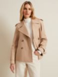 Phase Eight Lola Cropped Trench Jacket, Camel