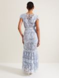 Phase Eight Collection 8 Blanche Embroidery Maxi Dress, Blue/Multi