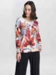 Gina Bacconi Rosa Holiday Floral Jumper, Pink/Multi