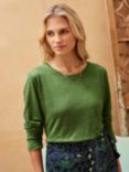 Brora Long Sleeve Linen T-Shirt, Nettle