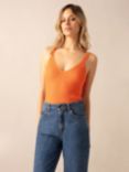 Ro&Zo Ribbed Knitted Vest Top, Orange