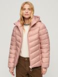 Superdry Hooded Fuji Padded Jacket, Vintage Blush Pink