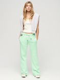 Superdry Neon Vintage Logo Low Rise Flare Joggers, Neo Mint Green