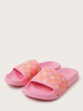 Monsoon Kids' Check Sliders, Pink