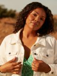 Live Unlimited Curve Chalk Denim Jacket, Natural