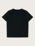 Monsoon Kids' Gecko Embroidered T-Shirt, Black