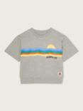 Monsoon Kids' Surfs Up Short Sleeve Sweatshirt, Grey