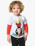 Brand Threads Kids' Disney Mickey Mouse T-Shirt, Grey/Multi