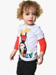 Brand Threads Kids' Disney Mickey Mouse T-Shirt, Grey/Multi