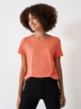 Crew Clothing Perfect Crew Slub T-Shirt, Coral Orange