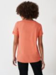 Crew Clothing Perfect Crew Slub T-Shirt, Coral Orange