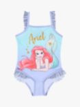 Brand Threads Kids' Disney Ariel Swimsuit, Blue/Multi